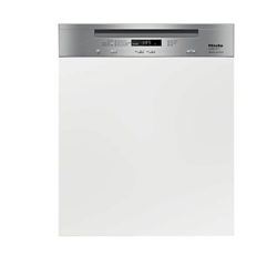 Miele G6000SCICLST Jubilee Semi Integrated Dishwasher, White / Clean Steel
